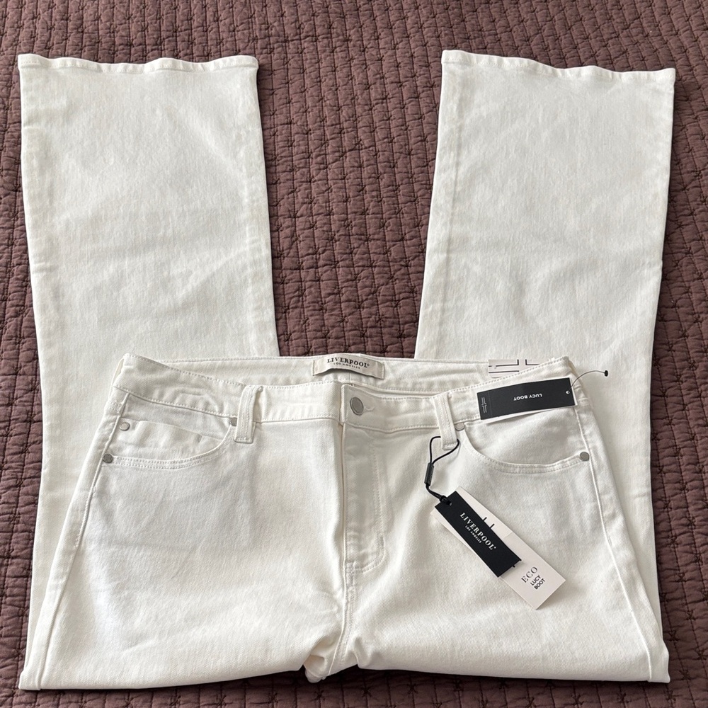 Liverpool ECO Lucy Boot Jeans in white | Bootcut Jeans | Sz 16
